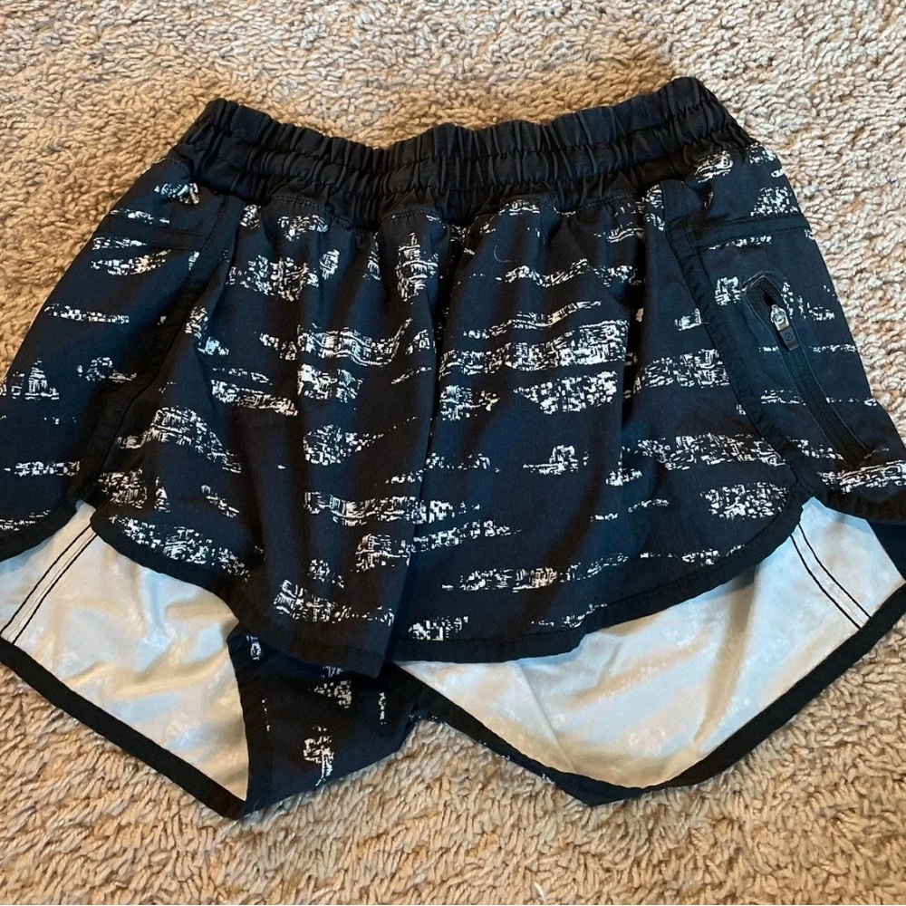 Lululemon Athletica Black and White Athletic Shorts